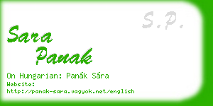 sara panak business card