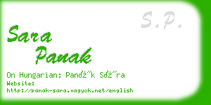 sara panak business card